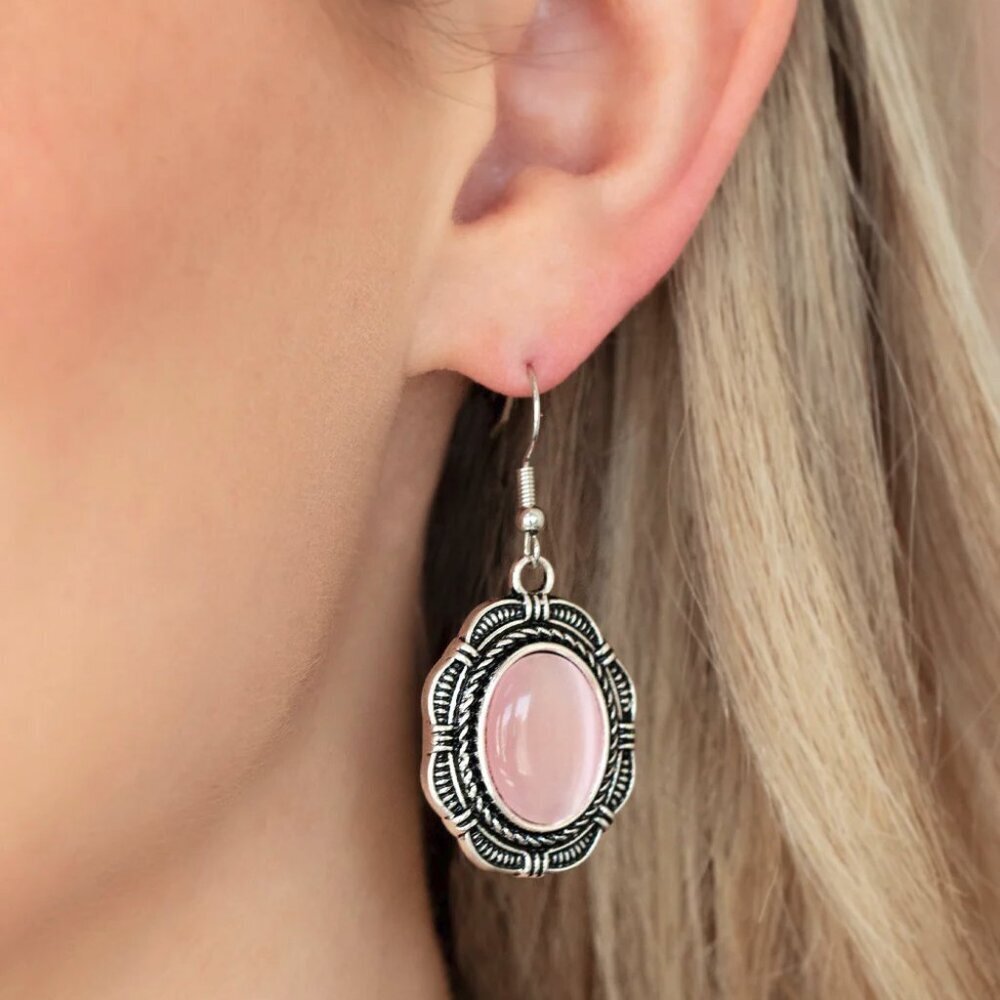 Paparazzi Jewelry Accessories -Garden Party Perfection - Pink Earrings - Vintage